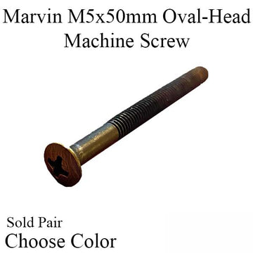 Marvin #10-32x2-1/8" Oval Head Machine Screw for Escutcheon Plate, Choose Color